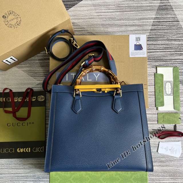 Gucci官網2022新款Aria-時尚詠歎調系列女包 古馳原廠皮竹節大號手提托特包678842 gqy4691